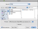 OpenOffice.org - export format