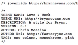 Brynn - blog CSS