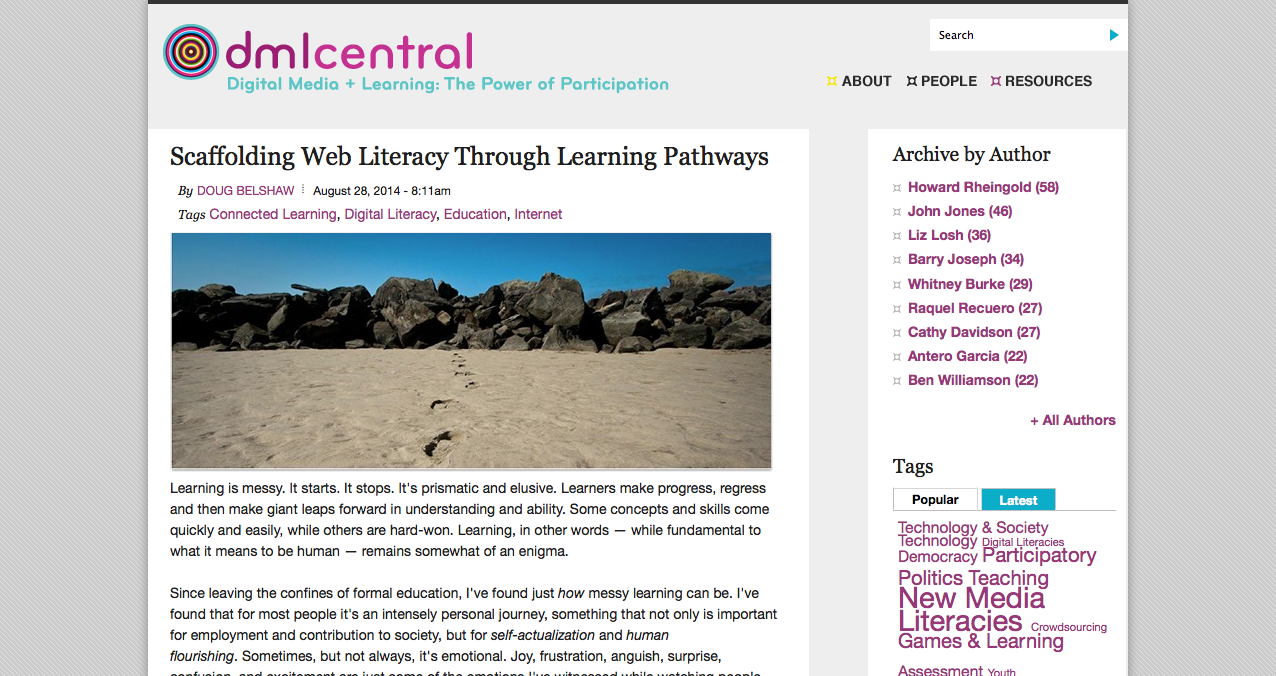 Scaffolding Web Literacy Through Learning Pathways