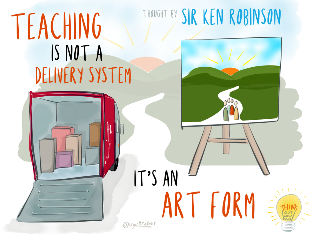 Teaching is not a delivery system, it's an art form (Sir Ken Robinson)