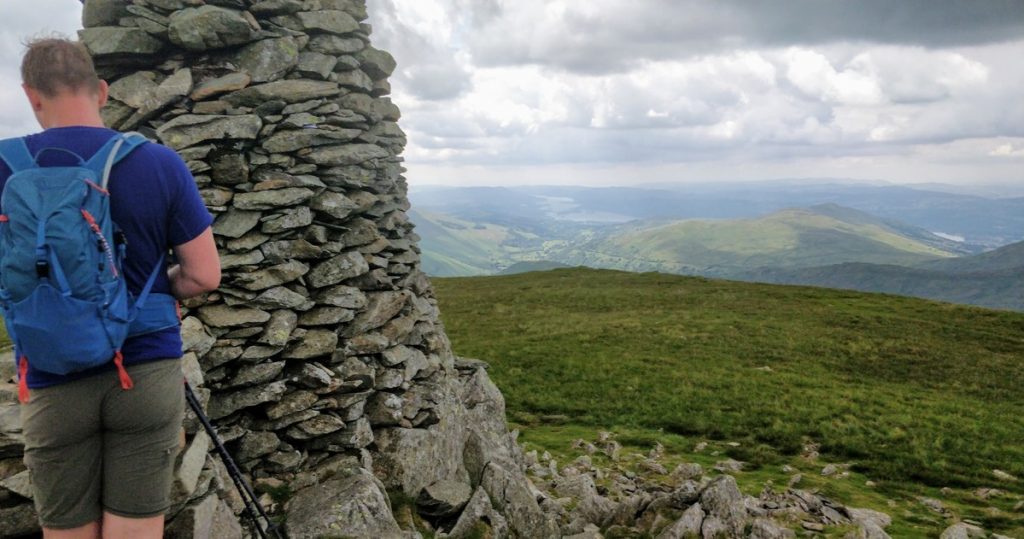 Tom at the top of Thornthwaite Crag