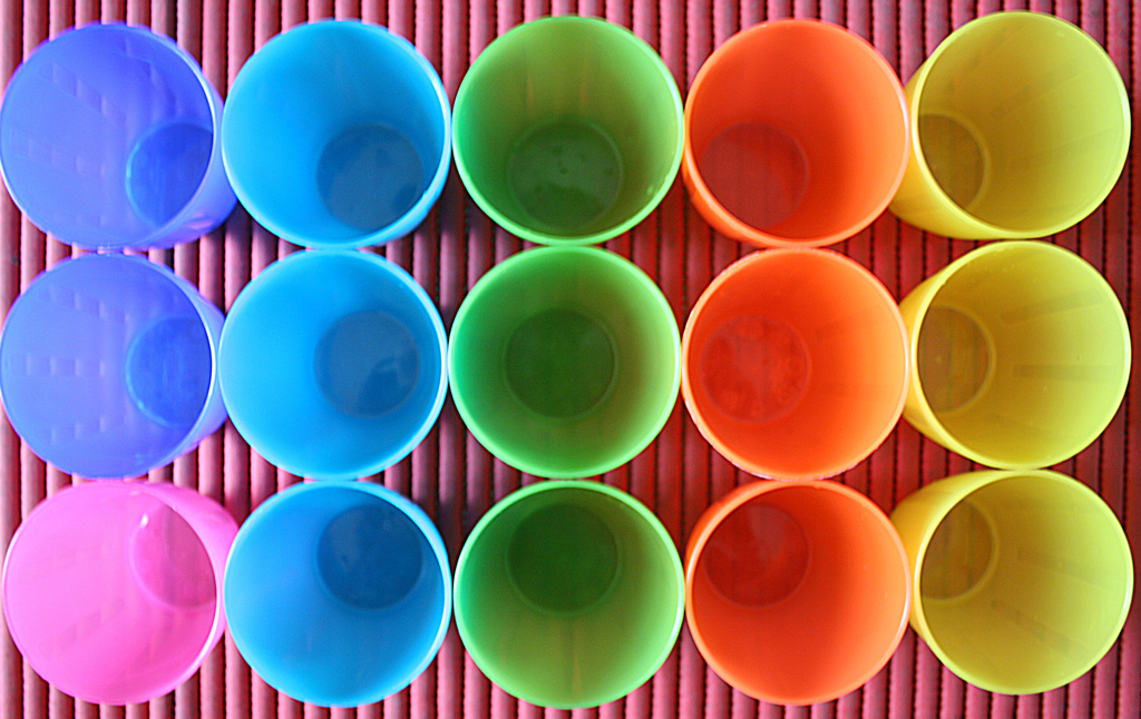 Coloured cups