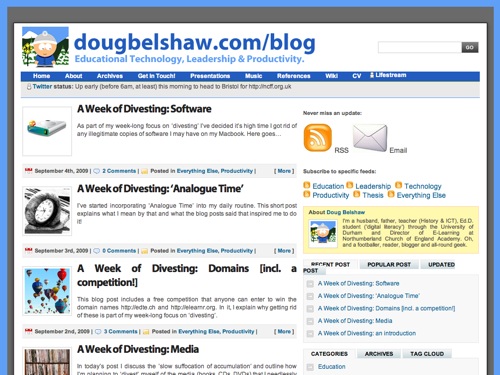 Old blog theme - 'Digital Statement'