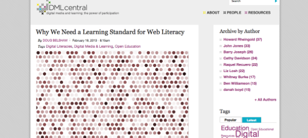 Why we need a learning standard for Web Literacy [DMLcentral]