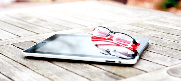 iPad and glasses
