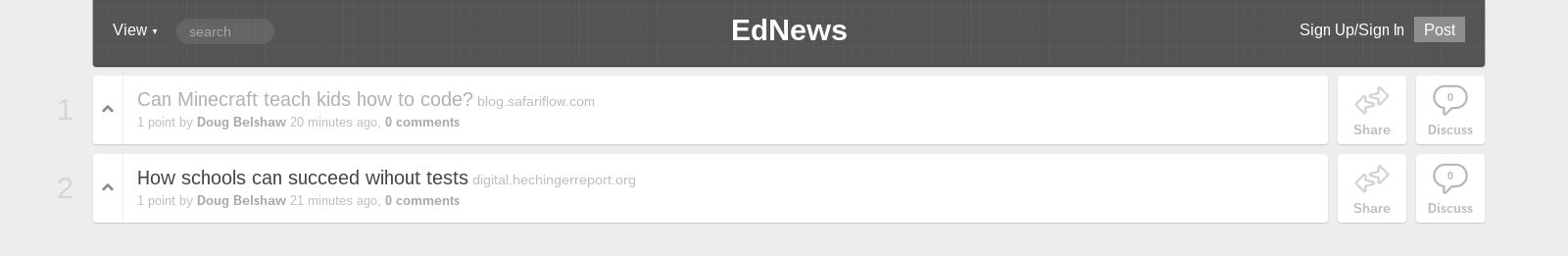 EdNews Aggregate all the things