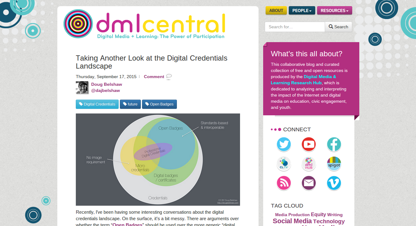Taking Another Look at the Digital Credentials Landscape [DMLcentral]