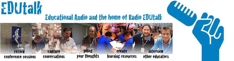 Radio EDUtalk session: talking podcasting, badges, and tools for productivity with John Johnston