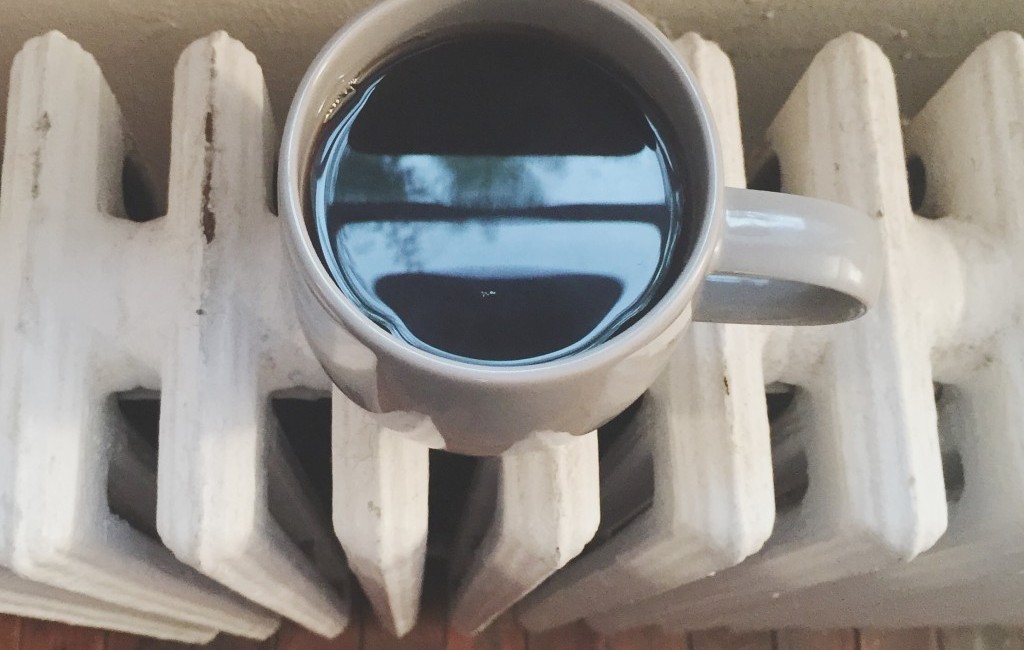 Coffee on a radiator