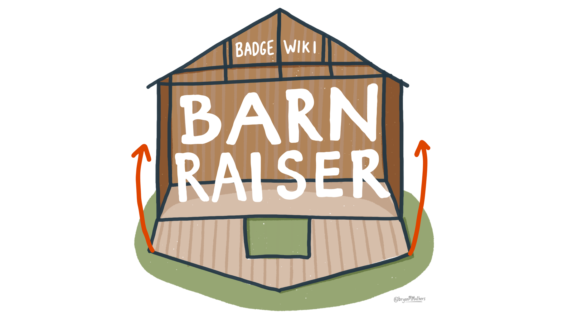 Join us tomorrow for the first Badge Wiki barn raising session!