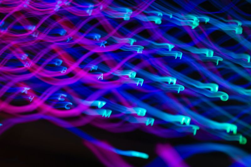 Abstract image of purple and blue lights