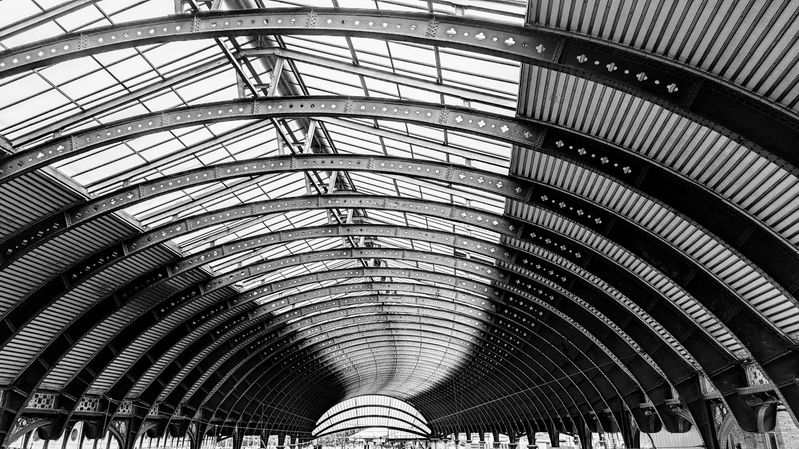 The roof at York train station, taken on Monday morning