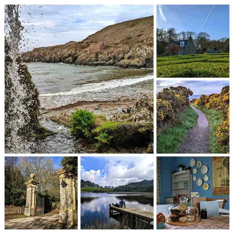 Collage of photos from holiday on Dunskey Estate