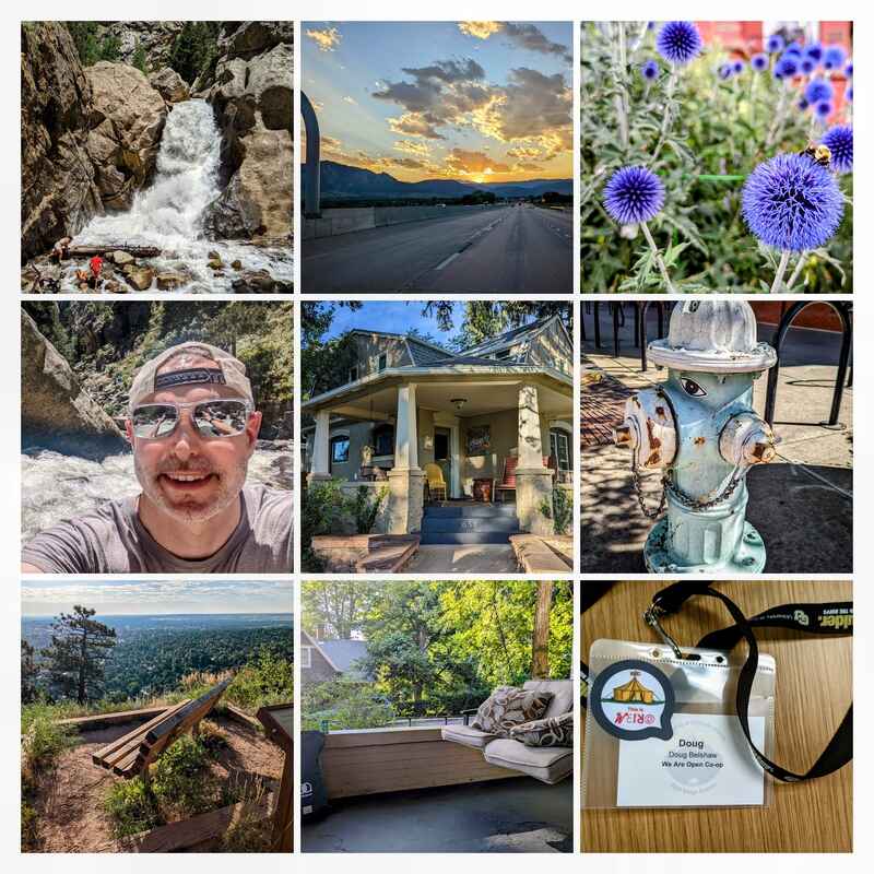 Collage of photos from Boulder, Colorado