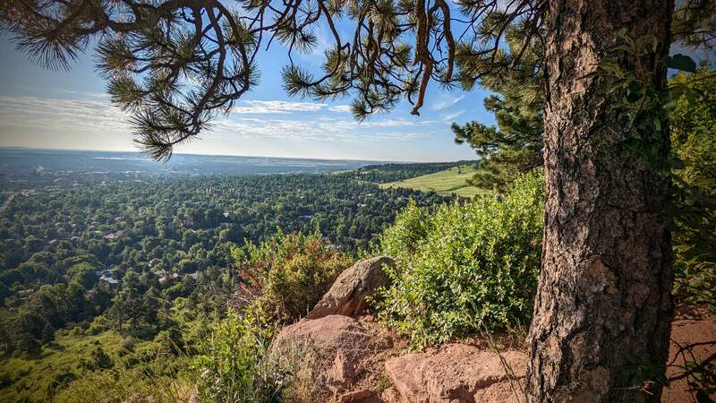 View over Boulder from a trail