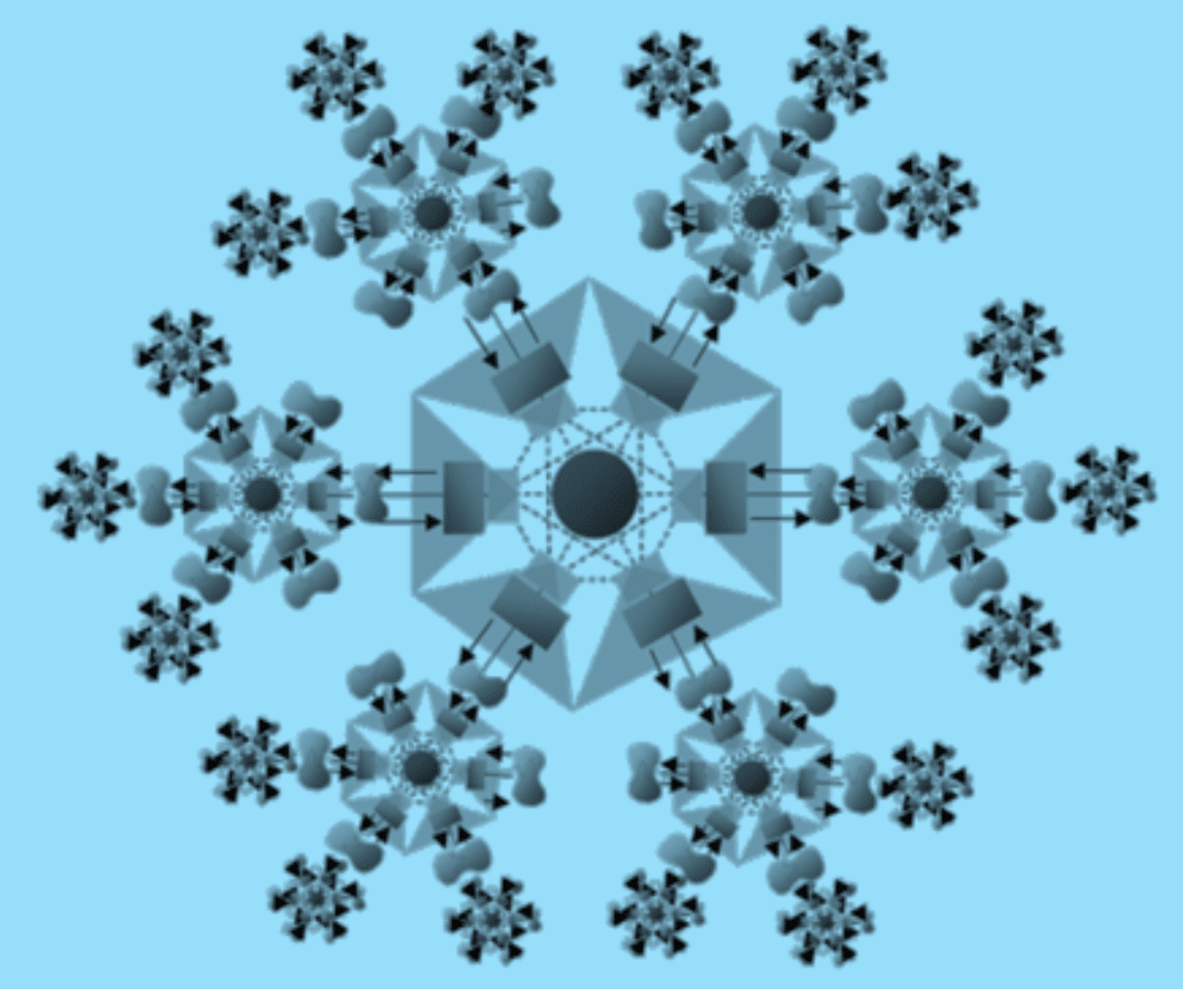 A 'snowflake' representation of the Viable System Model (VSM)