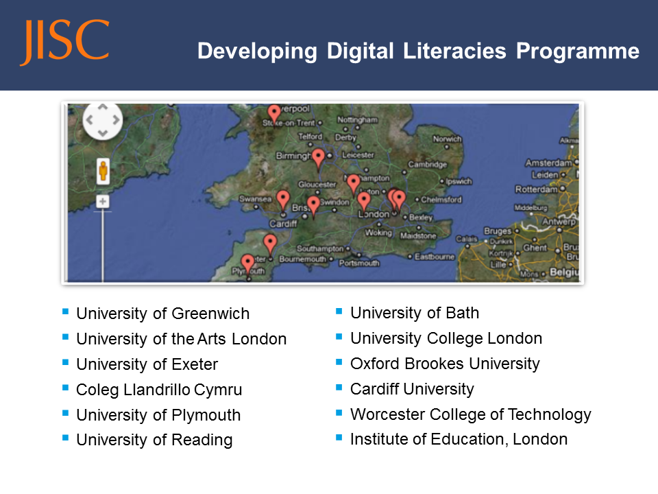 JISC Developing Digital Literacies projects