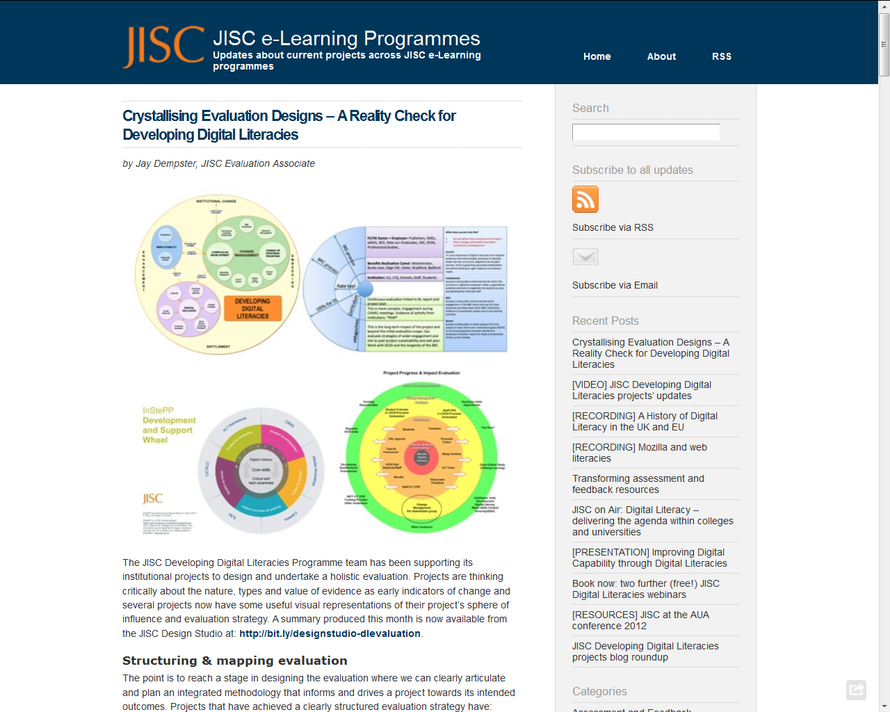 JISC e-Learning programmes blog