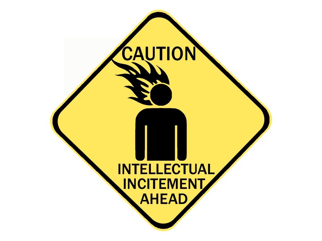 Warning: intellectual excitement ahead!